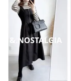 &.NOSTALGIA スクエアネックジップジャンスカ　ブラックのサムネイル