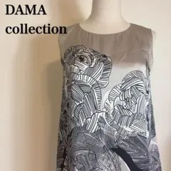 ダーマコレクション 花柄 シルク ノースリーブカットソー チュニック 上質 9Rのサムネイル