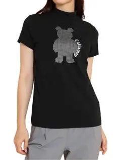 【ブラックS】 キャロウェイ レディース 半袖 モックネックシャツ ゴルフ