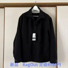 新品　Rag Out 黒 カジュアルジャケット　ハーフコート　Lサイズのサムネイル