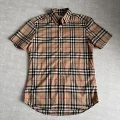 【美品】Burberry チェック柄 半袖シャツ Sサイズ