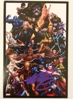 MARVEL マークブルックス直筆サイン入り アート 2枚セット ドゥームズデイのサムネイル
