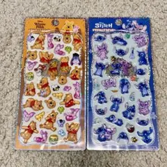 正規品　プチドロップステッカー　プチドロ　プーさん　スティッチ　新作　シール