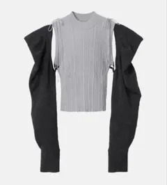 LE CIEL BLEU Jacquard Sleeve Knit Topのサムネイル