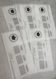 Ａ6 フリー項目貯金リフィル 5枚セット 無印パスポートケース6リング対応