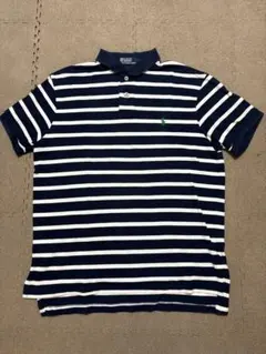 Polo Ralph Lauren ボーダー ポロシャツ L ネイビー