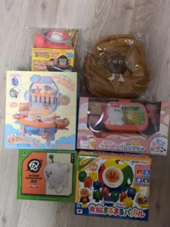 【超激安まとめ売り】おもちゃ　6点セット　　アンパンマン　レジ　おままごと