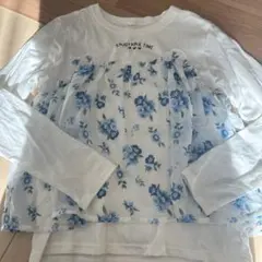 フラワープリント長袖カットソー 140cm