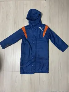 140 PUMA フード付きベンチコート ネイビー/オレンジ