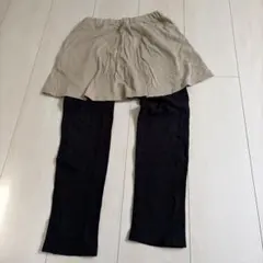 美品　スカートとレギンスのセット スカッツ　ポケットあり　　　　　　140cm