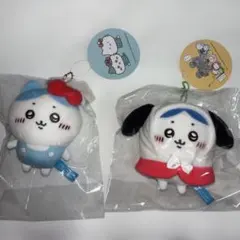 新品未開封　ちいかわ　ちいかわ×サンリオ　ぷちミニマスコット　ハチワレ2種