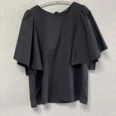 M-premierBLACK フレアスリーブブラウス 黒のサムネイル
