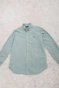 【polo】ボタンダウン 長袖シャツ ポロ刺繍