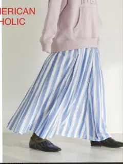 AMERICAN HOLIC ストライプ フレアスカート Mサイズのサムネイル