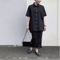 YONFA 半袖シャツ ブラック