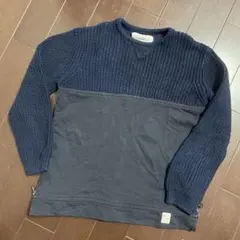 ZARA コットンニット×トレーナー