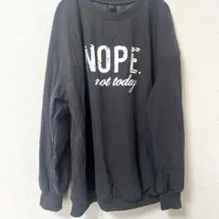 NOPE. 長袖Tシャツ ダークグレー