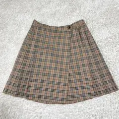 90s バーバリーブルーレーベル ノバチェック プリーツ ラップスカート 38のサムネイル