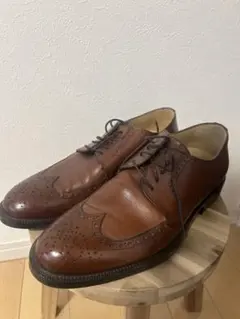 ブラウン ウィングチップ ビジネスシューズ