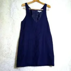 ナチュラルビューティーベーシック【S】レディース ジャンパースカート ネイビー