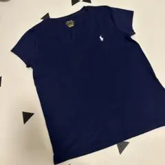 カ*ー様 ポロラルフローレン ネイビー VネックTシャツ　S