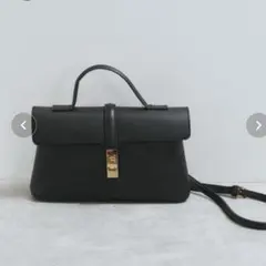 vis ビス ひねり金具ワンハンドルミニショルダーバッグ ブラック