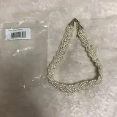 る*ん様 Twist Pearl Choker Crayme, パール　チョーカのサムネイル