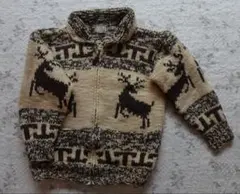 カウチンセータージャケットトナカイ柄