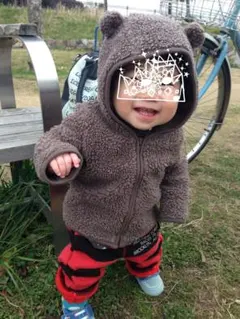 GAP クマ　もこもこパーカー