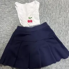ELFINDOLL ネイビー プリーツスカートのサムネイル