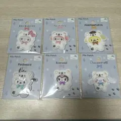 セリア サンリオ ワッペン 6点セット