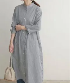 URBAN RESEARCH DOORS ストライプシャツワンピースのサムネイル