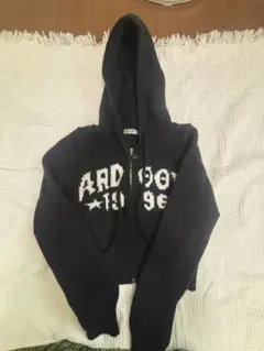 ネイビー フード付き パーカー