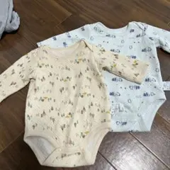 ベビー肌着　肌着ロンパース　長袖ロンパース　キルト　80cm