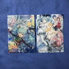 初音ミクキラキラクリアカードコレクションガム鏡音リンレンKAITOMEIKOルカ