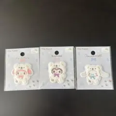 サンリオパイルワッペン　3種セットマイメロ　クロミ　シナモン