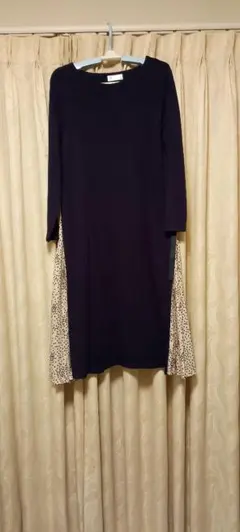 ネイビー 長袖 ワンピース