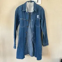 Lee デニムジャケット 【S】ロング丈　Gジャン　レディース　金ボタン