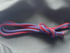 赤と青の帯締め