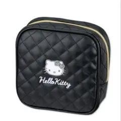 Hello Kitty ♡キルトスクエアポーチ黒
