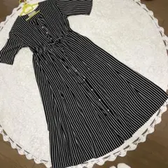 AZUL BY MOUSSY ストライプ柄 シャツワンピース 半袖