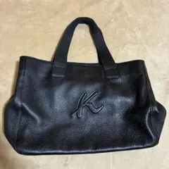 キタムラ レザートートバッグ ブラック　本革のサムネイル