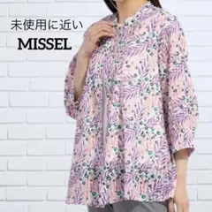 ミゼール MISSEL サッカーブラウス L ピンク系 スタンドカラー シアーのサムネイル