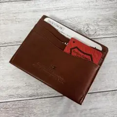栃木レザー　コインケース　カードケース ブラウン