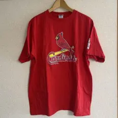カージナルス 米野球ロゴ Tシャツ 赤 X L