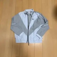 adidas グレー 水色ジップアップジャケット