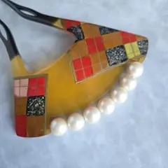 大ぶり　かんざし　簪　和装小物　パール　金蒔絵　413　花火大会　結婚式　訪問着