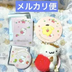 ポムポムプリン いちごフレンズ　マフィン ボアマスコット 缶バッジ ポップアップ
