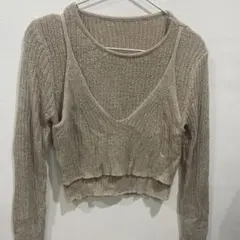 ビスチェ　レイヤードニット