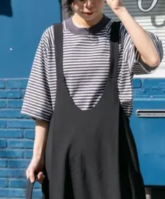 FORK&SPOON　ボーダー5分袖Tシャツ